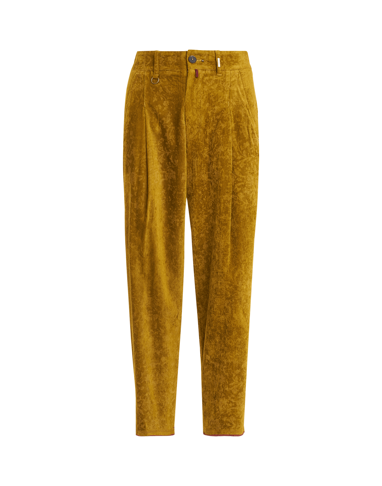 Boy fit pants in laser floral velvet