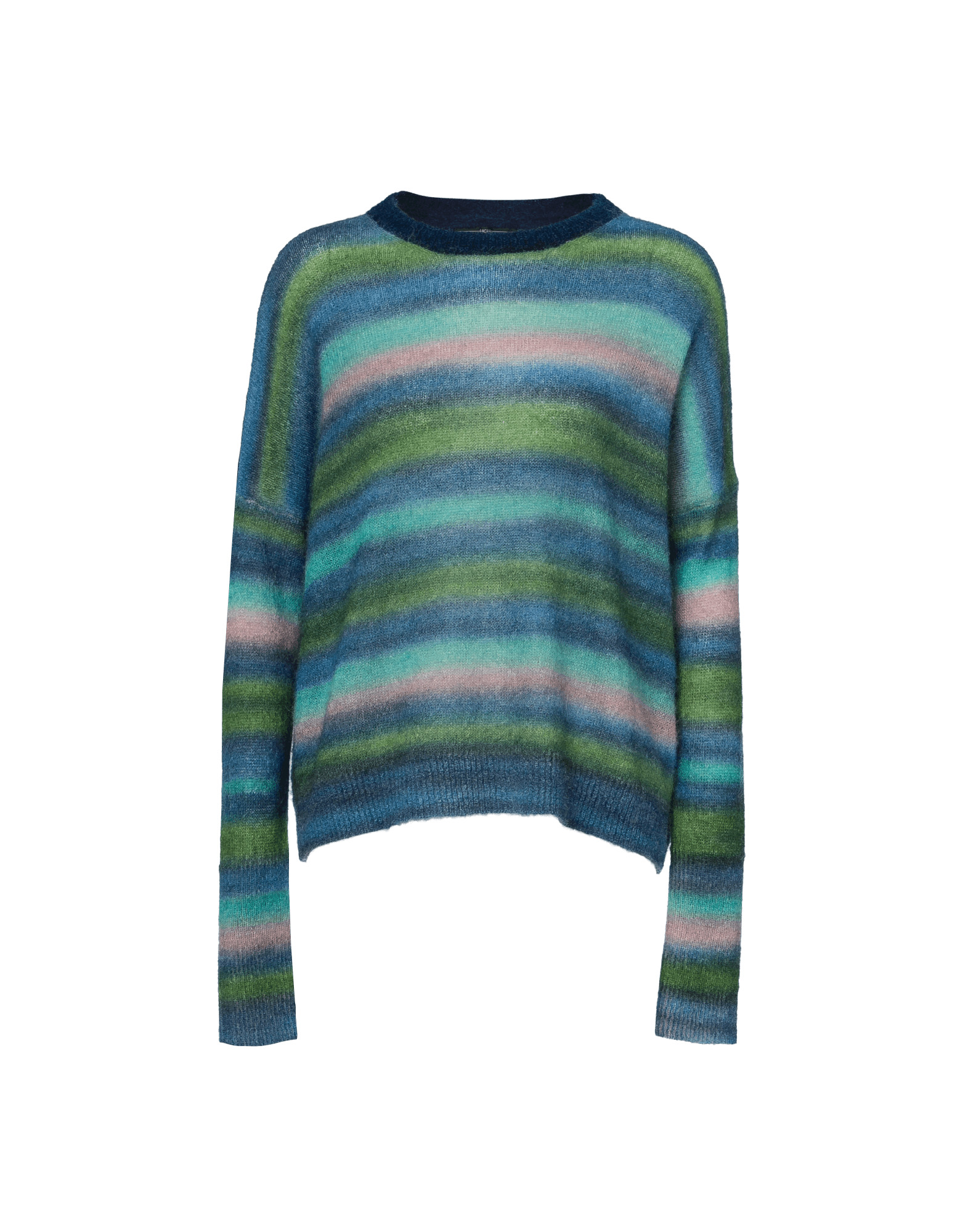 navy blue pink sweater