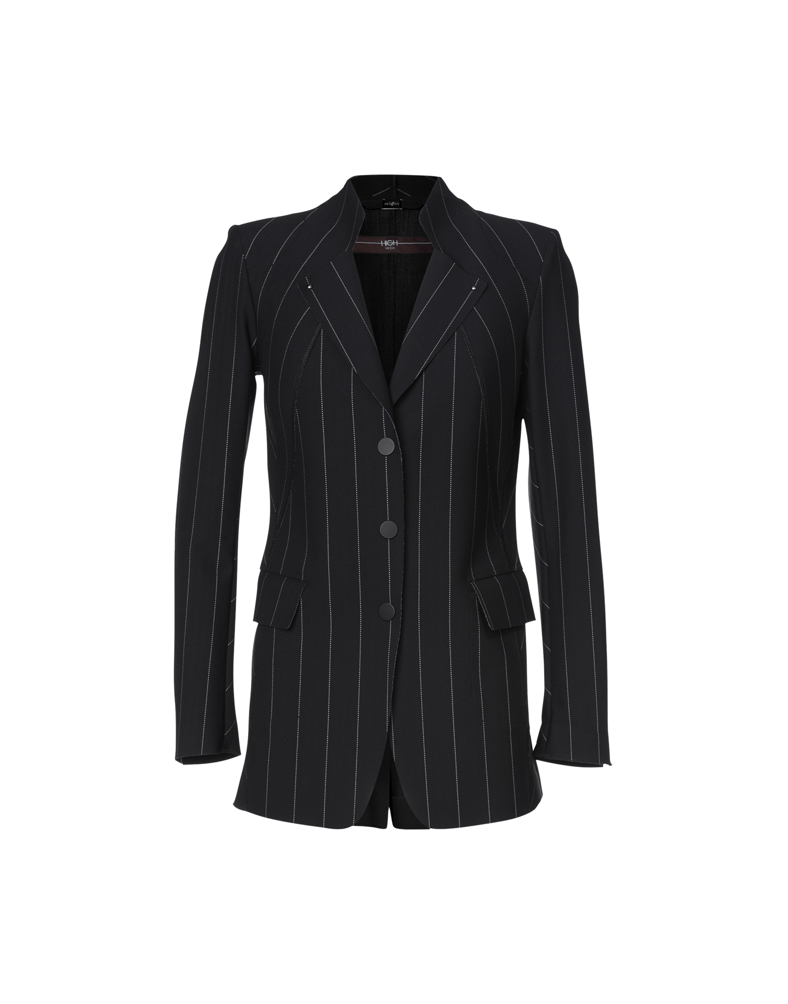 black pinstripe jacket