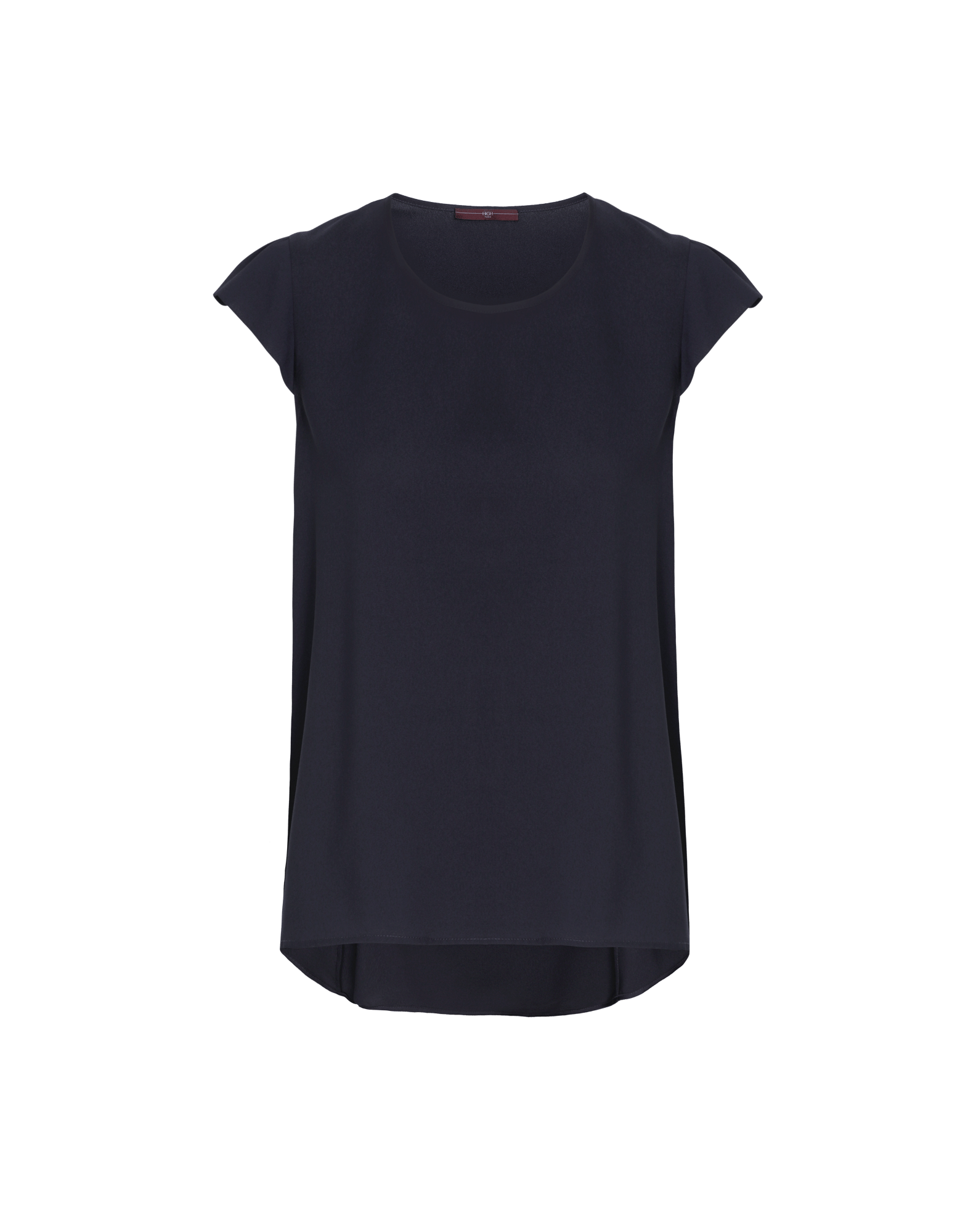 navy cap sleeve top