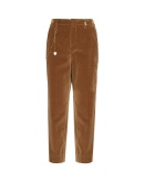 GAMBIT: Pantaloni alla caviglia in velluto color cammello