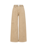 SNEAKY: Pantaloni ampi in twill elasticizzato beige