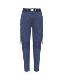 MIDST: Tapered cargo pant in navy micro piquet