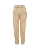 COURAGEOUS: Beige military-cargo style pants