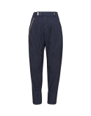 DHOW: Wide pants in navy lightweight poplin
