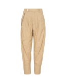 DHOW: Wide pants in beige lightweight poplin