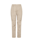 LASH OUT: Pantalone "cargo" in gabardine beige