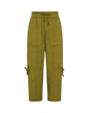 LAUNCH: Pantaloni in stile jogger verdi con tasche multiple