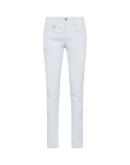 WISE UP: Slim leg pants in light blue cotton and linen