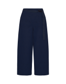 CONCUR: Navyblaue Hose mit flächendeckender Paisley-Stickerei