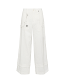 TO AND FRO: Ivory wide leg pants in hemp
