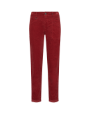 KICK OFF: Regular fit A-gender jeans in berry-red stretch velour