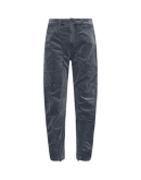 VENTURE: Cargo style pants in blue velour