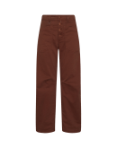 RANGER: Tan curved leg pants with darts at the knee