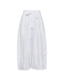 RE-CREATE: Longer length full skirt in white ramie