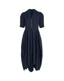 NEEDLEWORK: Full shirt waist dress with embroidery