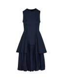 ADORATION: Sleeveless jersey dress with double layer skirt