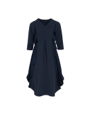 AMUSEMENT: V neck dress in jersey and cupro