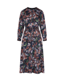 KINDNESS: Navy full skirted dress with floral print