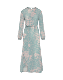 FOLLY: Pink and aqua "wrap dress" with picked-up skirt