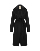 ENVIOUS: Black wool and cashmere belted coat