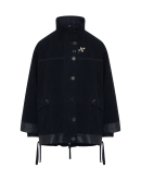 BREEZY: Navy "worker" style jacket in a cotton moleskin