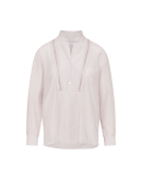 DESIRABLE: Bluse aus lilafarbenem Popeline mit Brustlatz