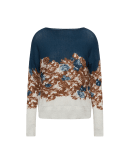 NARRATE: Shirt in Blau und Hellgrau mit floralem Druck