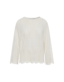 PLEASING: Ivory loose flared sleeve knit top