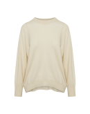 ZEALOUS: A-gender ivory sweater with inset square sleeves