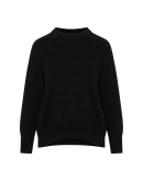 ZEALOUS: A-gender black sweater with inset square sleeves