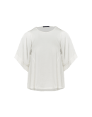 SEGMENT: T-shirt ampia in cotone e cupro avorio