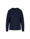 ENERGETIC: Square-cut sweatshirt in navy jersey