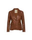 APPRAISE: Fitted jacket in dark tan leather