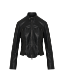 ABSOLUTE: Black biker-style nappa leather jacket