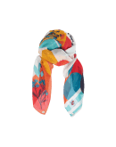 MEADOW: Multicolour "deco" style printed scarf