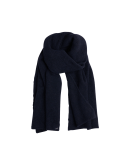 FROSTY: Rectangular scarf in soft navy wool alpaca mix