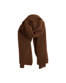 FROSTY: Sciarpa rettangolare in lana misto alpaca color tabacco