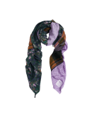 MEMOIR: Multi-panel rectangular scarf in wool, silk and pure silk