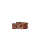 PARALLEL: Brown western style belt with decorative silver studs