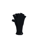 RESISTANCE: Schwarze fingerlose Handschuhe aus Wolle
