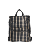 OFF CHANCE: Backpack in black and beige tech check