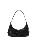 INFLUENCE: Black leather shoulder bag