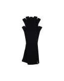 GLARING: Fingerless gloves in black wool