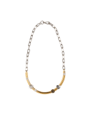 ECCENTRIC: Gold and silver necklace with front decorations