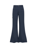 AUDACITY: Pantaloni ampi in gabardine tecnica blu