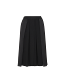 IN A SPIN: Black skirt-pant in tech crêpe