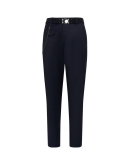 IN-MOTION: Pantaloni blu navy in gabardine tecnica con cuciture multiple