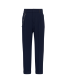 UNDERSTATED: Navy tailored, cropped pants