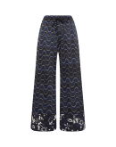 MAJORITY: Pantaloni pigiama in raso con stampa "wave" geometrica